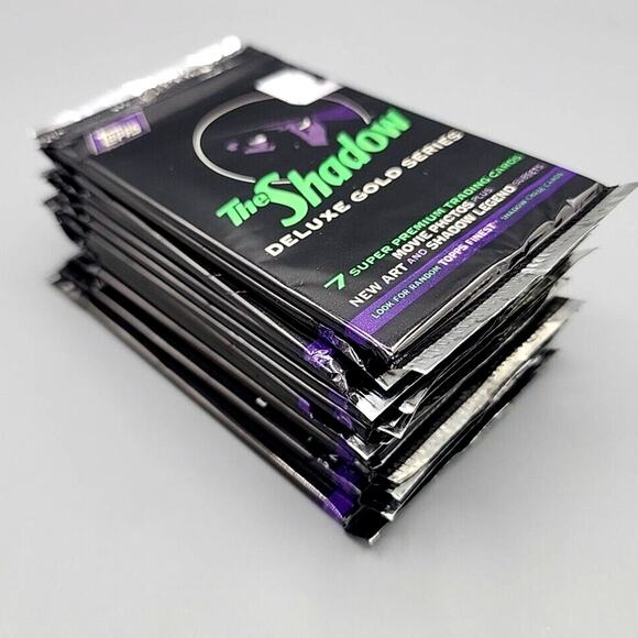 The Shadow Deluxe Gold Series Movie Trading Cards 13 Packs Price Tag Visible - Picture 5 of 6